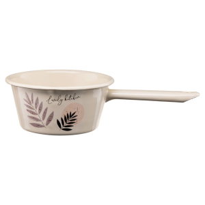 Rondel emaliowany z rączką FLORES 14cm/0,6l wzór 3
